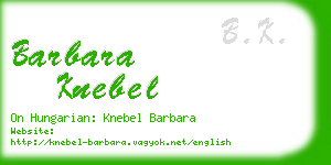 barbara knebel business card